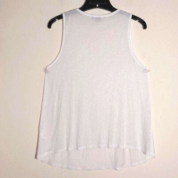 Vince Women's 100% Viscose Dressy Relaxed Scoop Neck Tank Top White Size L EUC - Picture 4 of 10